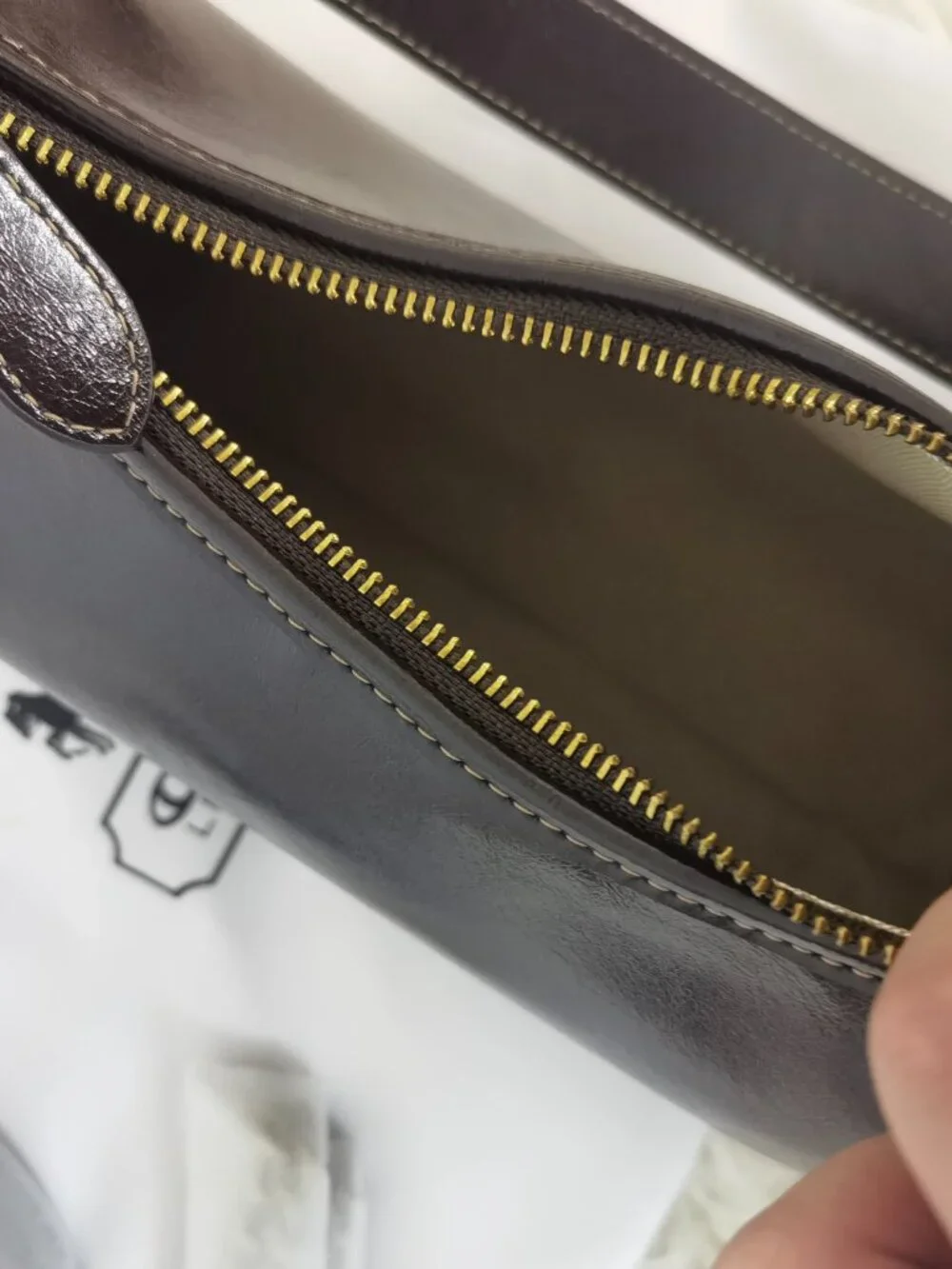 Coach Dark Brown Leather Hobo Shoulder Bag